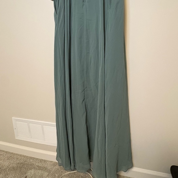 NWT Birdy Grey Kaia Sea Glass Bridesmaids Dress Green Long Chiffon XXL - Picture 14 of 15